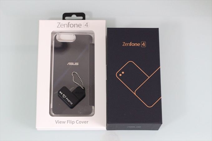 ZenFone 4 ZE554KLとView Flip CoverとUSBメモリ